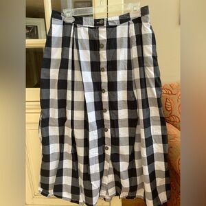 Who What Wear Buffalo Plaid Long Skirt-Size 10-NWOT